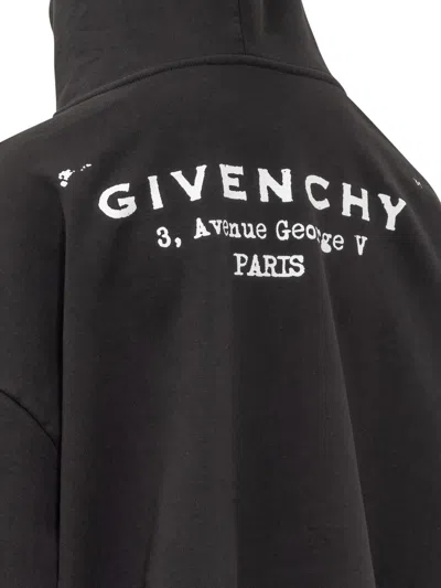 Givenchy Oversized Hooded Sweatshirt Kangaroo Pocket In Black