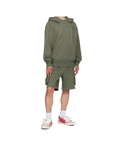 Amiri Cotton Sweatshirt Hooded Kangaroo Pocket In Green