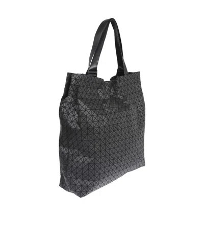 Bao Bao Issey Miyake Spacious Leather Tote With Geometric Triangular Design In Black
