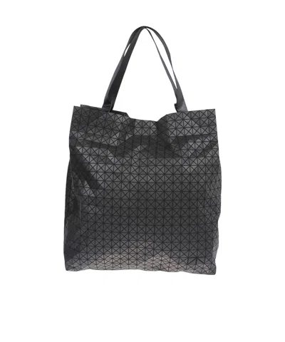 Bao Bao Issey Miyake Spacious Leather Tote With Geometric Triangular Design In Black