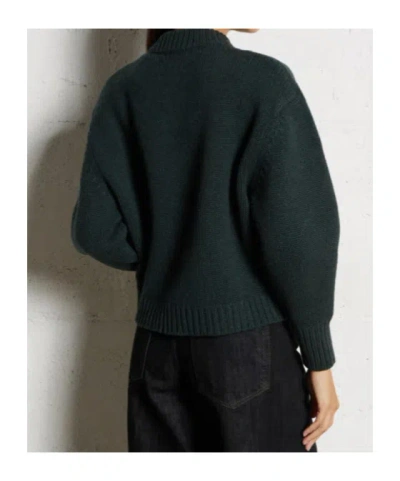 Soeur Leonard Button-front Merino-wool Cardigan In Green