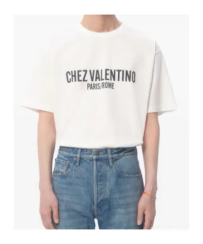 Valentino Cotton Crew-neck T-shirt In White