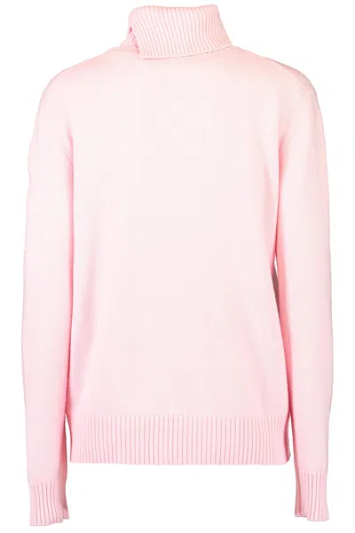 Givenchy Turtleneck Logo Wool-cashmere Sweater In Pink