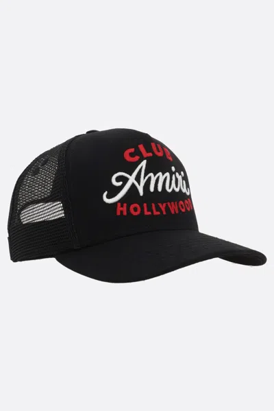 Amiri Black Baseball Cap With Maxi Logo On The Front In Cotton Man In Black
