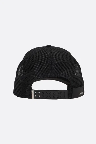 Amiri Black Baseball Cap With Maxi Logo On The Front In Cotton Man In Black