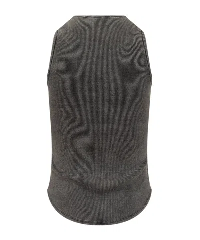 Diesel Denim Top With A Used Effect In Black