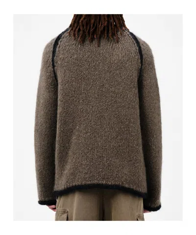 Our Legacy Rider Roundneck Shirt Steel Mohair In Brown