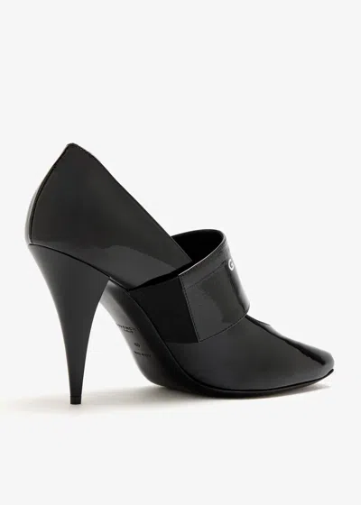 Givenchy Tape Sliced Square Pumps In Patent Leather In Black