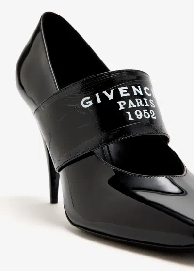 Givenchy Tape Sliced Square Pumps In Patent Leather In Black
