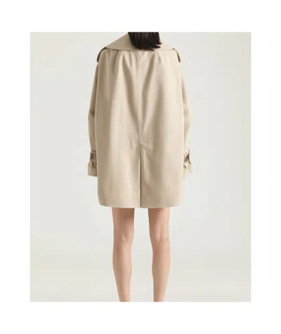 Givenchy Womens Beige Mustard Belted Notch-lapels Cotton Trench Coat In Neutral