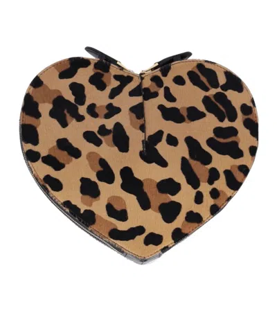 Alaïa Alaia Le Coeur Bag In Leopard-print Calf Hair Women In Black