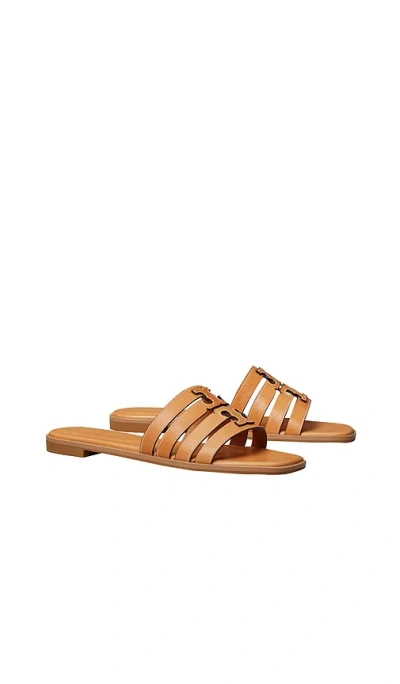Tory Burch Ines Leather Cage Sandals In Brown
