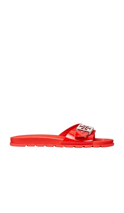 Tory Burch Buckle Slide Sandal In Red