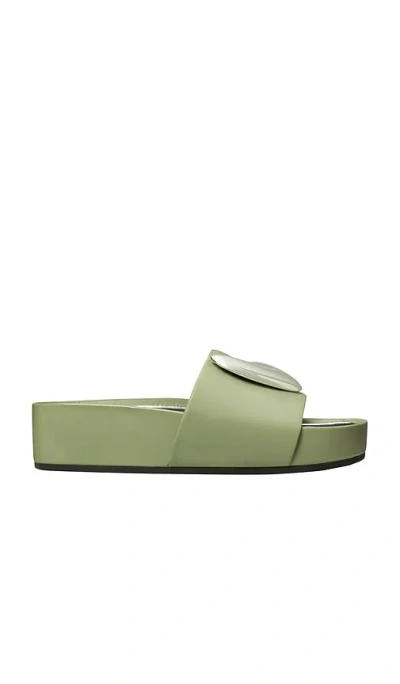 Tory Burch Patos Platform Slide Sandal In Green