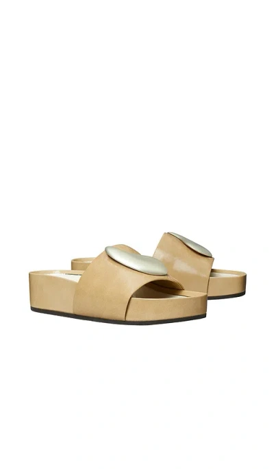 Tory Burch Patos Platform Slide Sandal In Nude