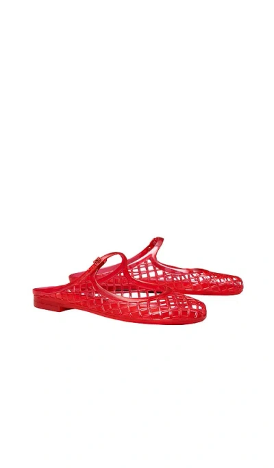 Tory Burch Mellow Mary Jane Jelly Mule In Red