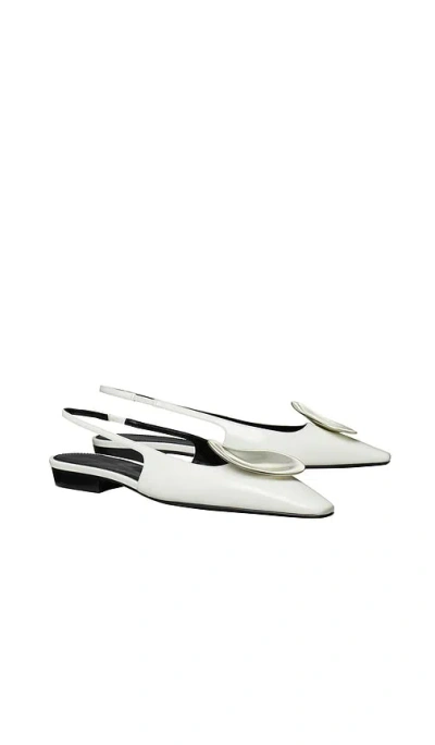 Tory Burch Patos Slingback Flat In White