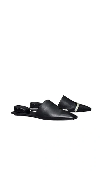 Tory Burch Pointed Toe Pierced Mule In Black