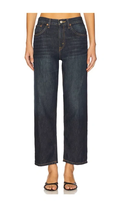 Re/done The Ollie High Rise Jeans In Barely Worn Flow In Blue