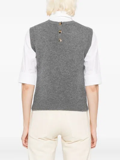 Bonpoint Whistler Cashmere Vest In Gray