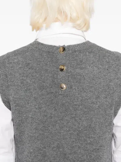 Bonpoint Whistler Cashmere Vest In Gray