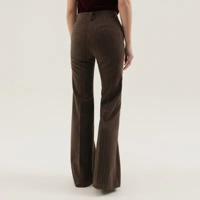 1989 Studio Flared Pinstripe Pattern Pants Striped In Neutral