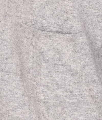 Not Shy Patch-pocket Buttoned Cardigan In Gray