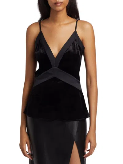 Ramy Brook Otis Silk-blend Top In Black