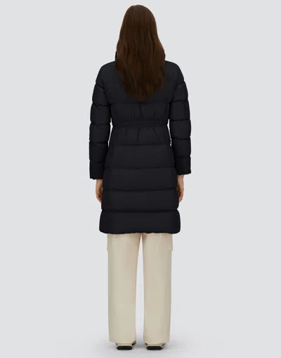 Herno Down-feather Mid-length Coat In Black