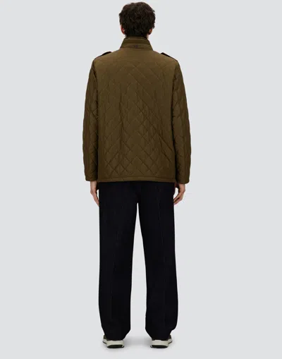 Herno Field Jacket In Nylon Chamonix And Waxed Tech Cotton In Green