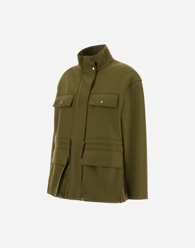Herno Flap-pocket Jacket In Green
