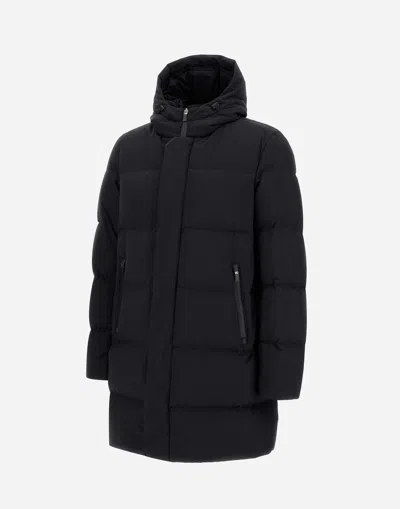 Herno Legend Man Puffer Midnight Blue Size 34 Polyamide In Black