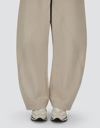 Herno Trousers In Waxed Tech Cotton In Neutral