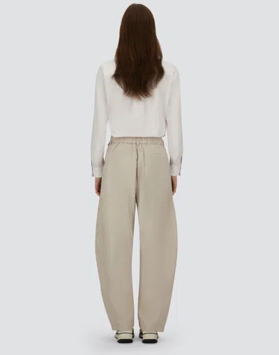 Herno Trousers In Waxed Tech Cotton In Neutral