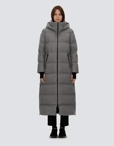 Herno Long Jacket In 2-layer Windstopper In Gray