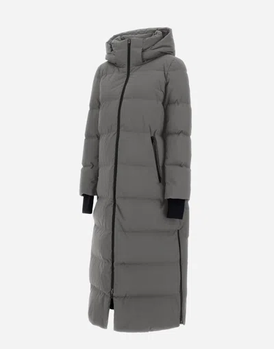 Herno Long Jacket In 2-layer Windstopper In Gray