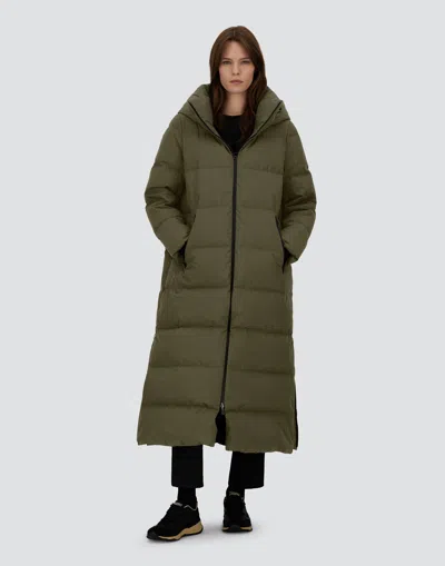 Herno Long Jacket In 2-layer Windstopper In Green