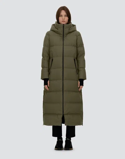 Herno Long Jacket In 2-layer Windstopper In Green