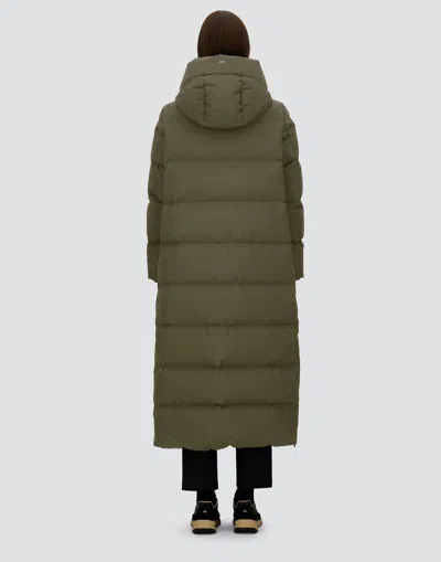 Herno Long Jacket In 2-layer Windstopper In Green