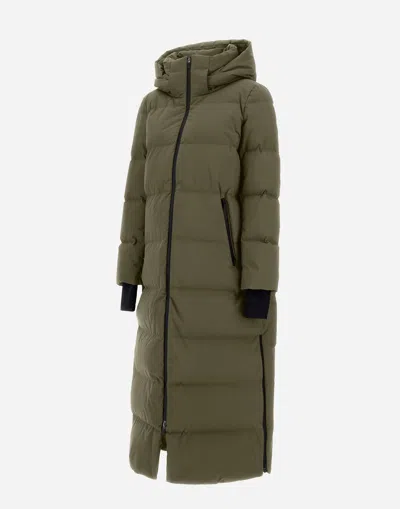 Herno Long Jacket In 2-layer Windstopper In Green