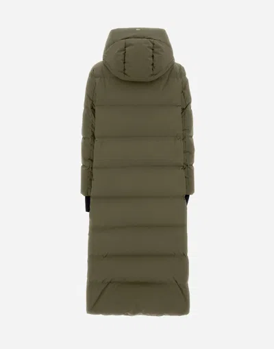 Herno Long Jacket In 2-layer Windstopper In Green