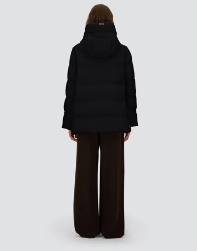 Herno Jacket In Bi-stretch Lurex Wool In Black