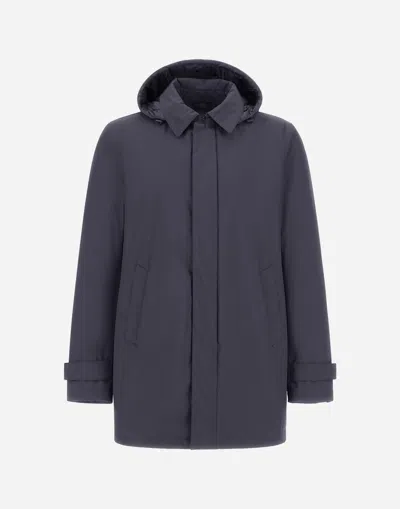 Herno Long Parka In 2-layer Windstopper In Blue