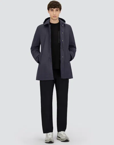 Herno Long Parka In 2-layer Windstopper In Blue