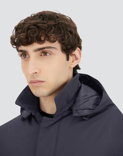 Herno Long Parka In 2-layer Windstopper In Blue