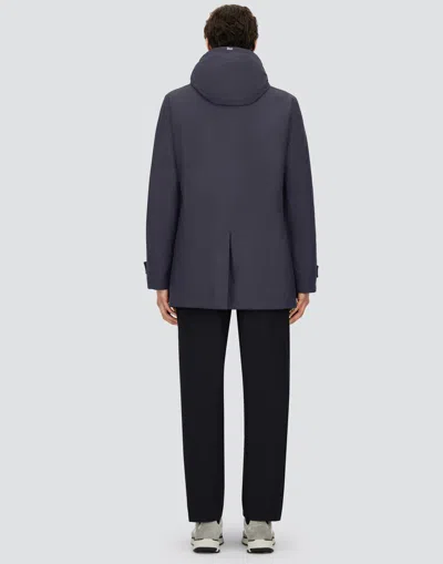 Herno Long Parka In 2-layer Windstopper In Blue