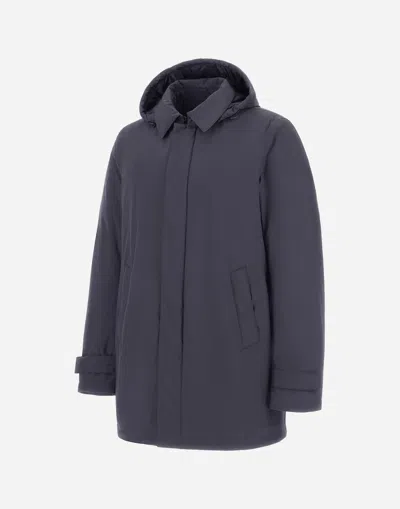 Herno Long Parka In 2-layer Windstopper In Blue