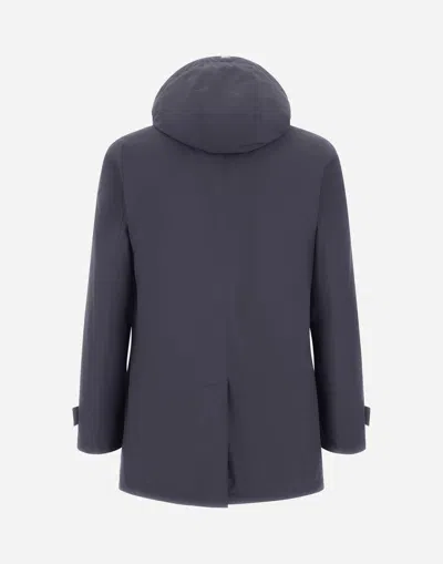 Herno Long Parka In 2-layer Windstopper In Blue