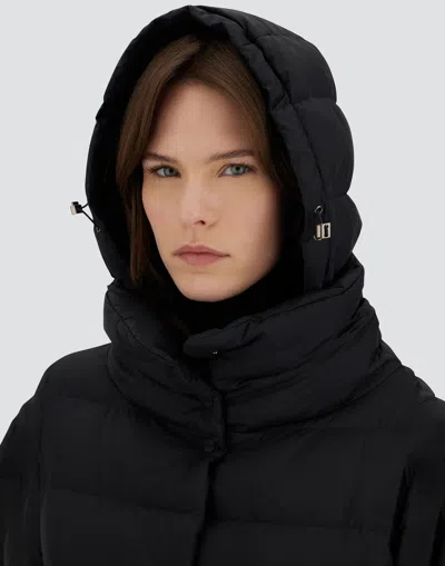 Herno Long Hooded Quilted Padded Outerwear In Black
