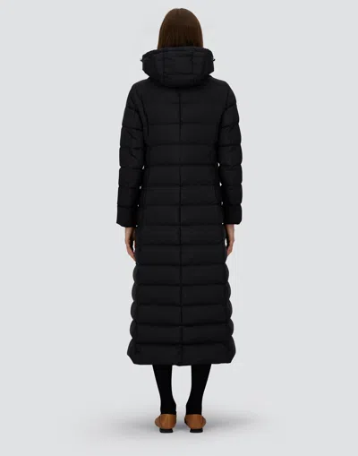 Herno Long Hooded Quilted Padded Outerwear In Black
